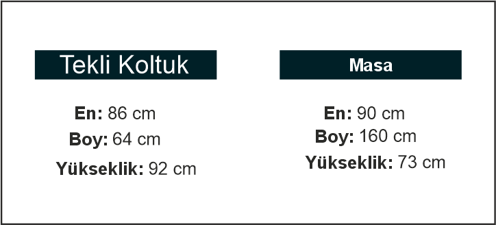 VİRA 6 LI YEMEK MASASI