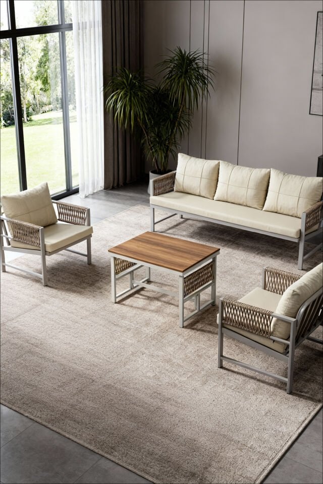 Vega metal takım 3+1+1+masa